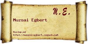 Muzsai Egbert névjegykártya